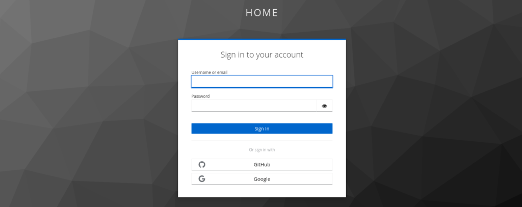 Image showing the login screen of keycloak